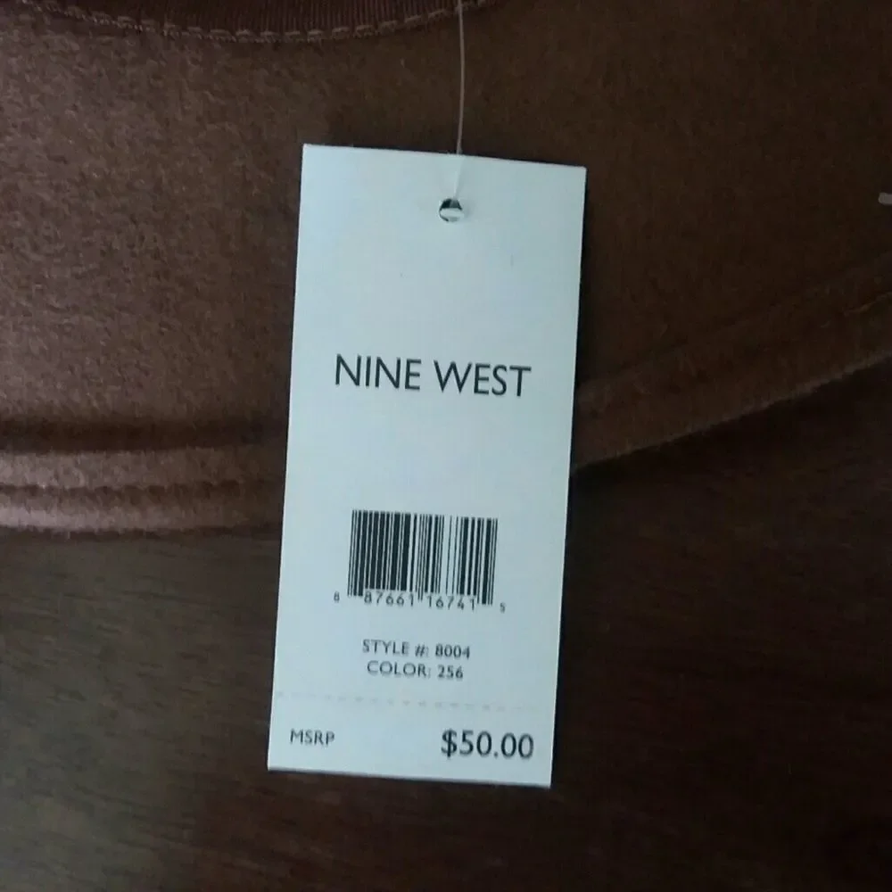 Nine West Wool Fedora Bucket Hat, NWT, Brown - Picture 5 of 8